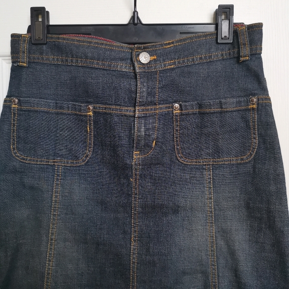 Gap Kids Denim Maxi Skirt , Y2K , 2000' , Dark Wash - Picture 3 of 11